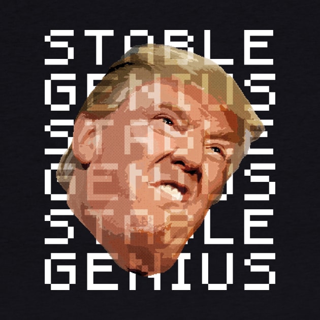 Trump Stable Genius Pixel Art by snapoutofit